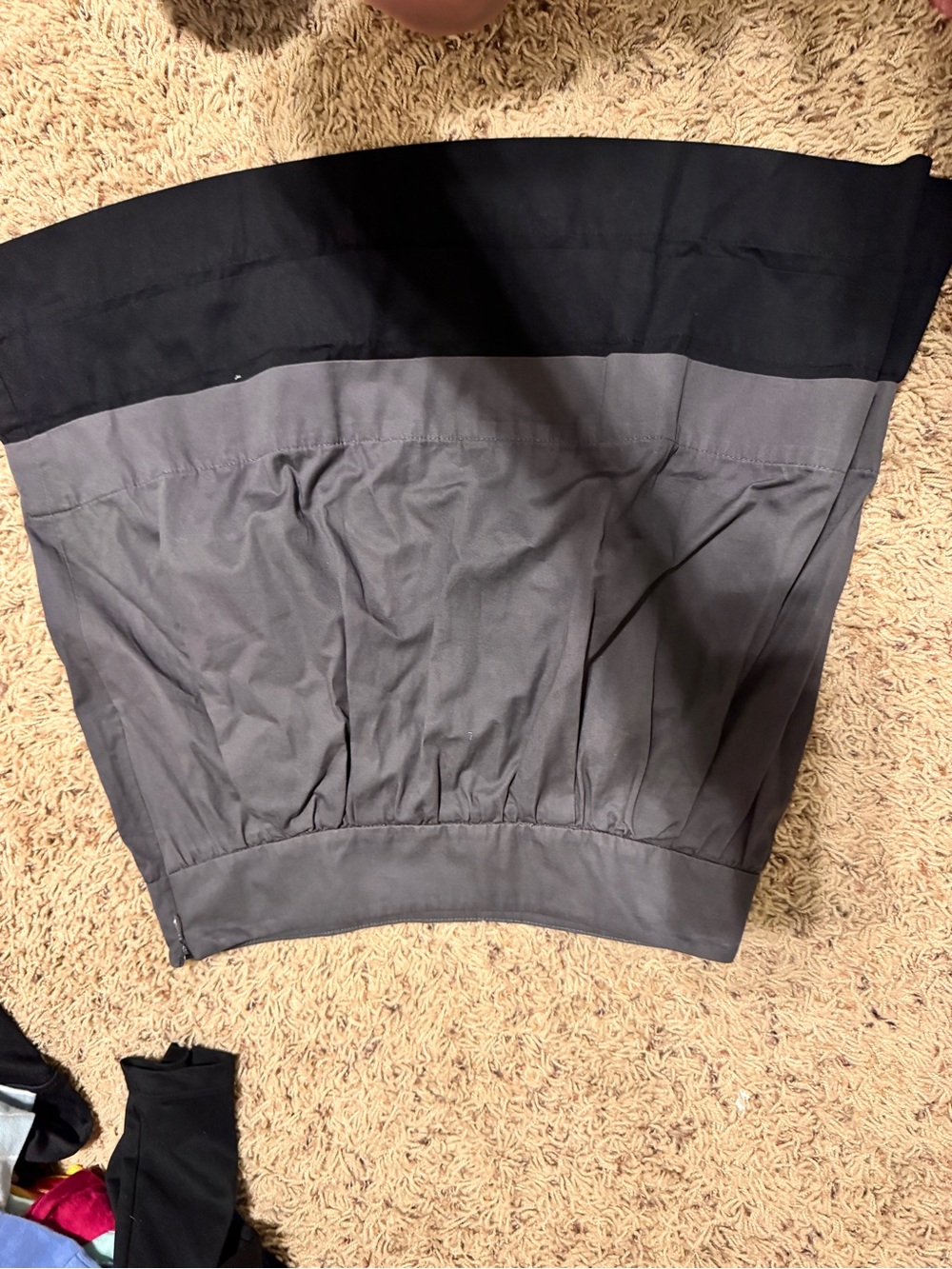 Old Navy Black and Gray Colorblock Midi Skirt